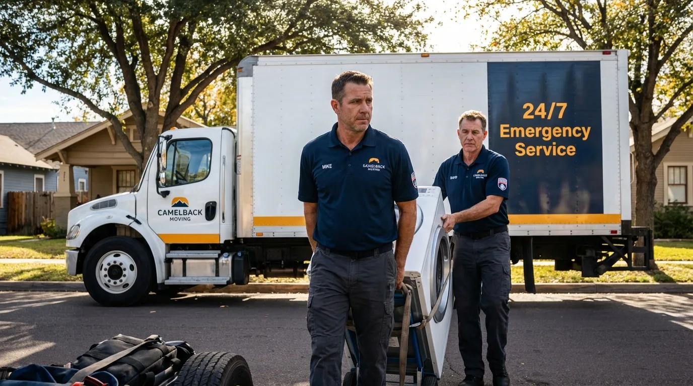CamelBack Moving crew loading furniture in Phelan, CA